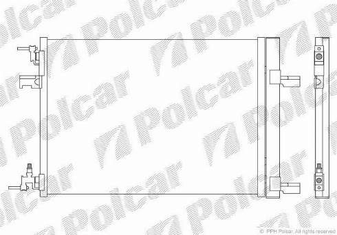 Polcar 5511K8C1 - Конденсатор, кондиціонер autocars.com.ua