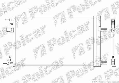 Polcar 5511K8C2S - Конденсатор, кондиціонер autocars.com.ua