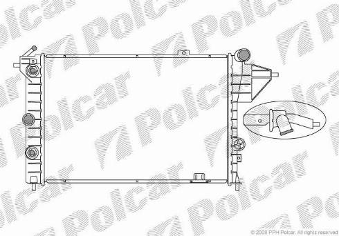 Polcar 551408-2 - Радіатор, охолодження двигуна autocars.com.ua