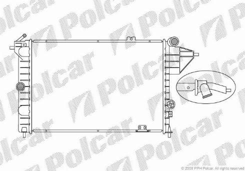 Polcar 551408-3 - Радіатор, охолодження двигуна autocars.com.ua