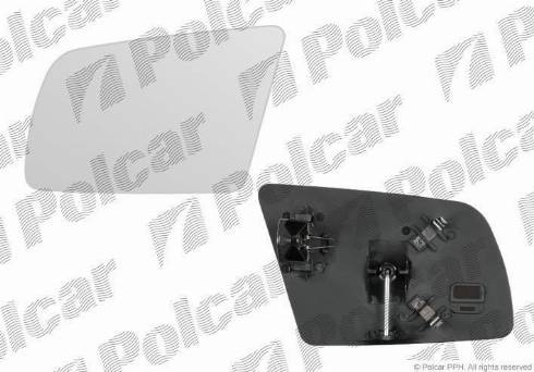 Polcar 5514542M - Зеркальное стекло, наружное зеркало avtokuzovplus.com.ua