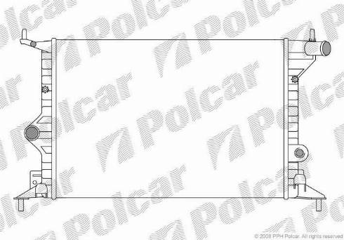 Polcar 551608B1 - Радіатор охолодження Opel Vectra B 1.8 i 16V 95-02 autocars.com.ua