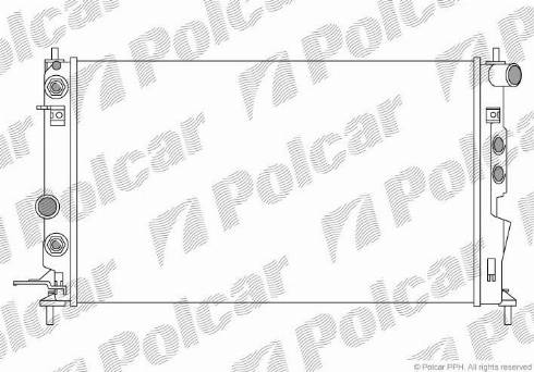 Polcar 551608A3 - Радіатор, охолодження двигуна autocars.com.ua