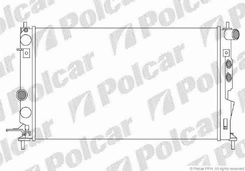 Polcar 551608A4 - Радіатор, охолодження двигуна autocars.com.ua