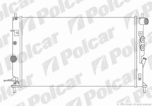 Polcar 551608A9 - Радіатор, охолодження двигуна autocars.com.ua