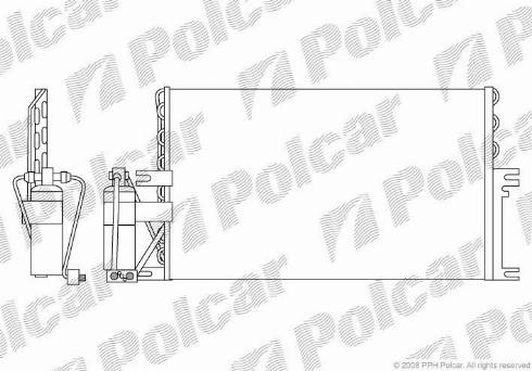 Polcar 5516K81X - Конденсатор кондиционера avtokuzovplus.com.ua