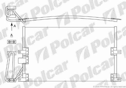 Polcar 5516K8C1 - Конденсатор кондиционера avtokuzovplus.com.ua