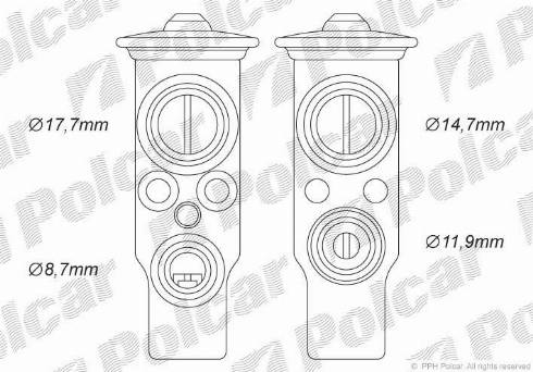 Polcar 5516KZ-2 - Расширительный клапан, кондиционер autodnr.net