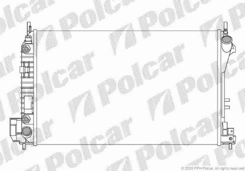 Polcar 5518083X - Радіатор, охолодження двигуна autocars.com.ua