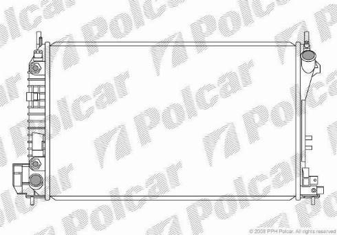 Polcar 551808-3 - Радіатор, охолодження двигуна autocars.com.ua