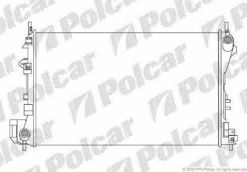 Polcar 551808-4 - Радіатор, охолодження двигуна autocars.com.ua