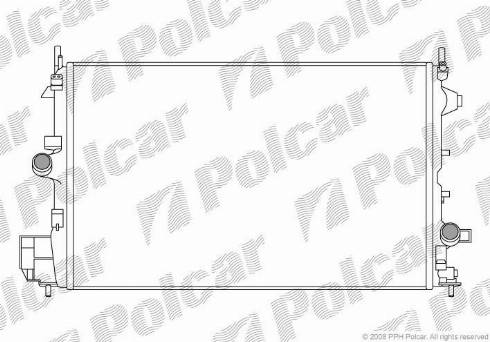 Polcar 551808-5 - Радіатор, охолодження двигуна autocars.com.ua