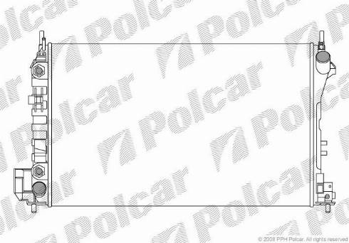 Polcar 551808A3 - Радіатор, охолодження двигуна autocars.com.ua