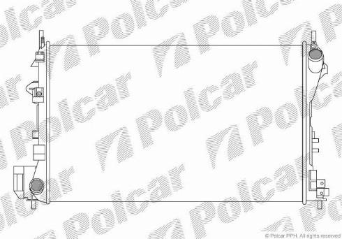 Polcar 551808A4 - Радіатор, охолодження двигуна autocars.com.ua