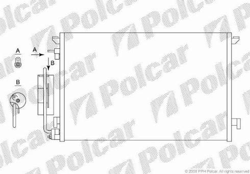 Polcar 5518K82X - Конденсатор кондиционера avtokuzovplus.com.ua