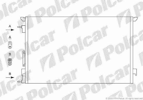Polcar 5518K8C1 - Конденсатор, кондиціонер autocars.com.ua
