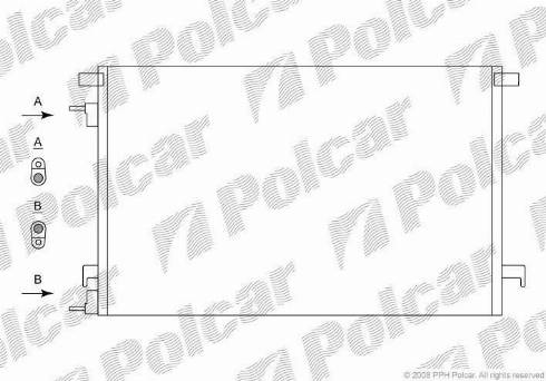 Polcar 5518K8C2S - Конденсатор, кондиціонер autocars.com.ua