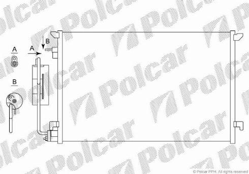 Polcar 5518K8C3 - Конденсатор, кондиціонер autocars.com.ua