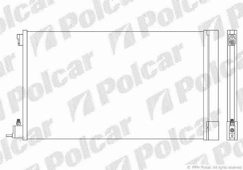 Polcar 5520K8C1 - Конденсатор, кондиціонер autocars.com.ua