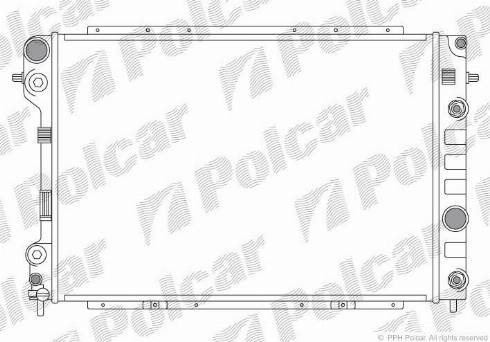 Polcar 552708A9 - Радіатор, охолодження двигуна autocars.com.ua