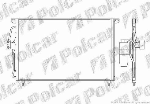 Polcar 5527K8C1 - Конденсатор, кондиціонер autocars.com.ua