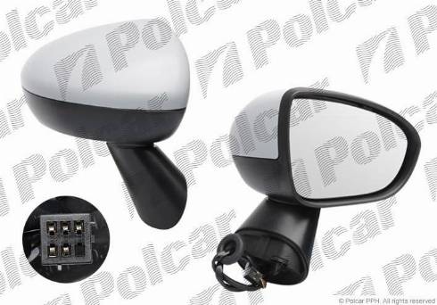 Polcar 5546524M - Зовнішнє дзеркало autocars.com.ua