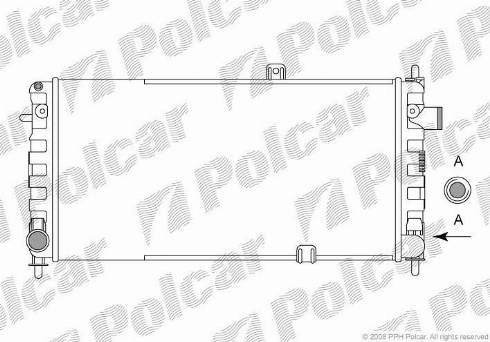 Polcar 555108-2 - Радіатор, охолодження двигуна autocars.com.ua