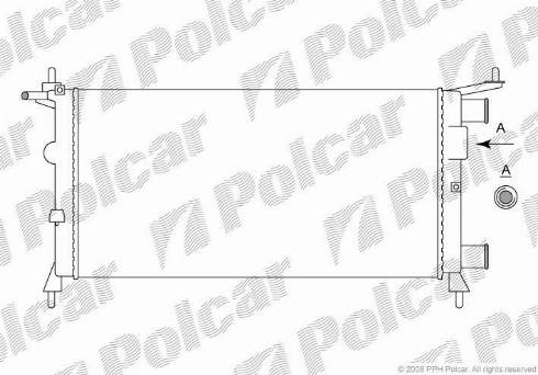 Polcar 555508-2 - Радиатор, охлаждение двигателя avtokuzovplus.com.ua