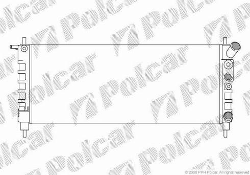 Polcar 555508-5 - Радіатор, охолодження двигуна autocars.com.ua