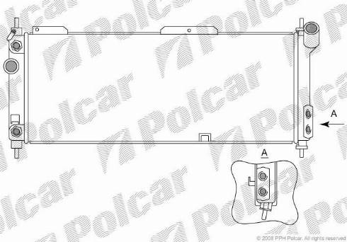 Polcar 5555086X - Радіатор, охолодження двигуна autocars.com.ua