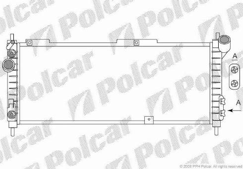 Polcar 555508-6 - Радіатор, охолодження двигуна autocars.com.ua