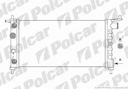 Polcar 5555088X - Радіатор, охолодження двигуна autocars.com.ua