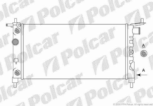 Polcar 555508-8 - Радіатор, охолодження двигуна autocars.com.ua