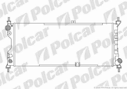 Polcar 555508A3 - Радіатор, охолодження двигуна autocars.com.ua