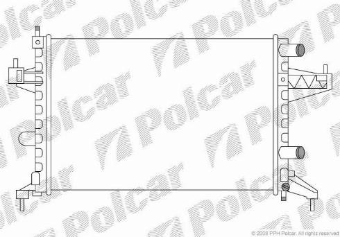 Polcar 5556081X - Радіатор, охолодження двигуна autocars.com.ua