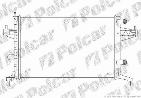 Polcar 555608-1 - Радіатор, охолодження двигуна autocars.com.ua