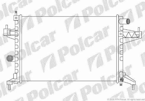 Polcar 555608-3 - Радіатор, охолодження двигуна autocars.com.ua