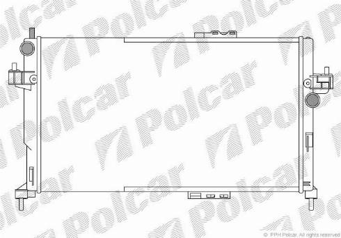Polcar 555608A4 - Радіатор, охолодження двигуна autocars.com.ua