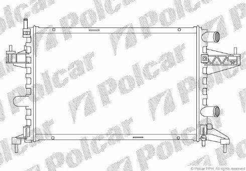 Polcar 555608B1 - Радіатор, охолодження двигуна autocars.com.ua