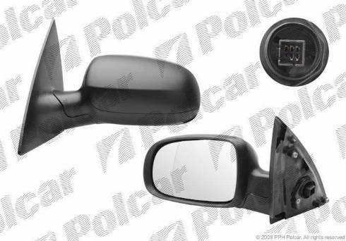 Polcar 5556515M - Зовнішнє дзеркало autocars.com.ua