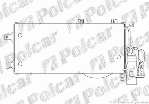 Polcar 5556K82X - Конденсатор кондиционера avtokuzovplus.com.ua