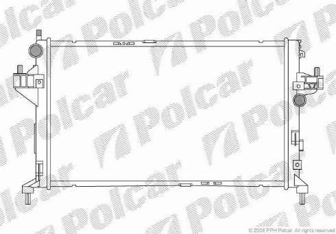 Polcar 555708-1 - Радиатор, охлаждение двигателя avtokuzovplus.com.ua