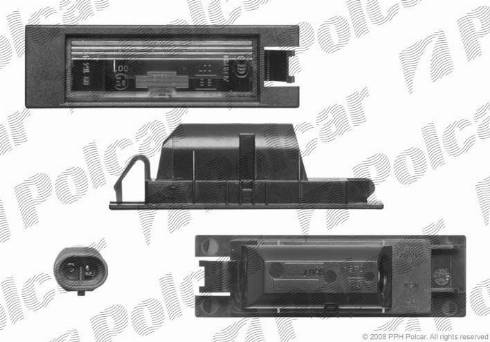 Polcar 5557959X - Ліхтар освітлення номерного знака autocars.com.ua