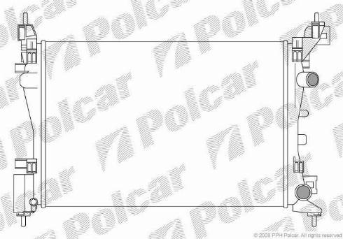 Polcar 5558082X - Радіатор, охолодження двигуна autocars.com.ua