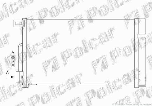 Polcar 5558K8C1 - Конденсатор, кондиціонер autocars.com.ua