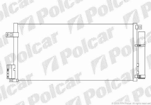 Polcar 5558K8C2 - Конденсатор, кондиціонер autocars.com.ua