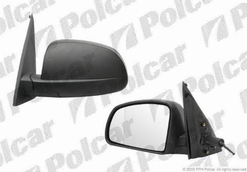 Polcar 5559511M - Зовнішнє дзеркало autocars.com.ua