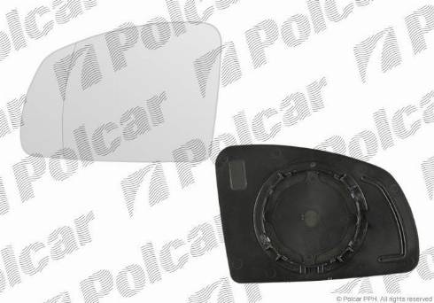 Polcar 5559542M - Дзеркальне скло, зовнішнє дзеркало autocars.com.ua