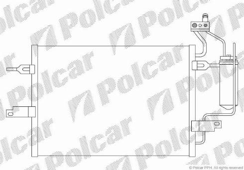 Polcar 5559K81X - Конденсатор, кондиціонер autocars.com.ua