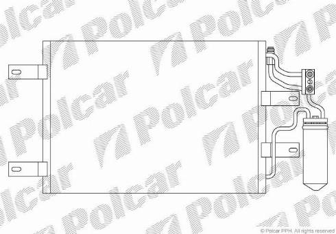 Polcar 5559K82X - Конденсатор, кондиціонер autocars.com.ua
